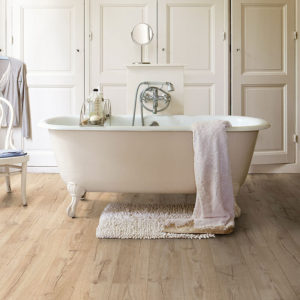 wooden floor installation services - bathroom